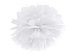 Væv pompom ø 25 cm Hvid