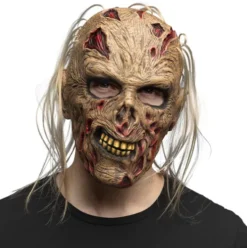 Zombie maske med hår